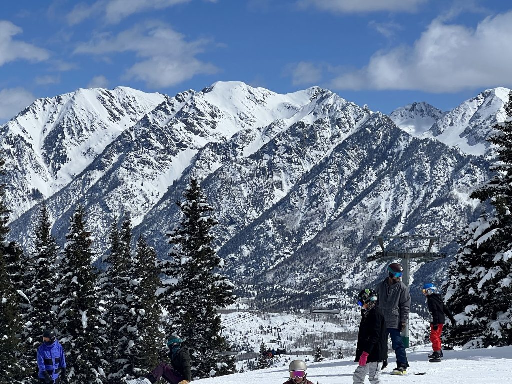 Snow capped mountains on view from Purgatory Resort